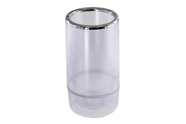 Bucket, Wine Frosted with Chrome Trim
