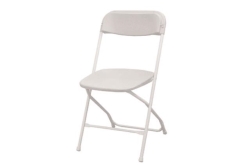 Chair, Folding White / White