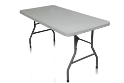 Table, Banquet 6'x30" Grey Plastic