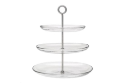 Tray, 3-tier Glass