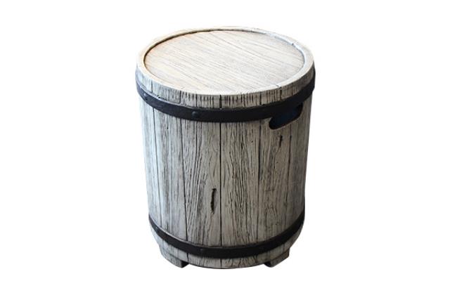 Side Table, Barrel 19" High