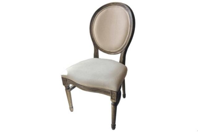 Chair, Louis Antique Fabric Back