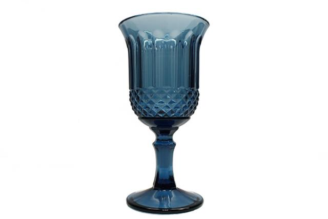 Glass, Goblet 7 Oz Dark Blue Vatican