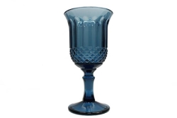Glass, Goblet 7 Oz Dark Blue Vatican