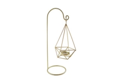 Candleholder, Gold Prism