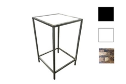 Cruiser Table, 41"h Industrial Metal/Plexi