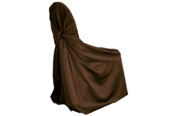Chair Wrap, Brown Shiny Satin