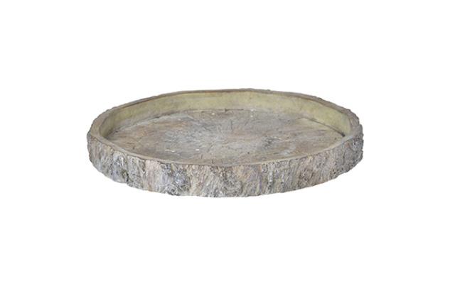 Centerpiece, 13" Faux Wood Plate