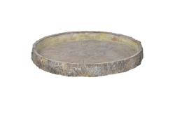 Centerpiece, 15" Faux Wood Plate