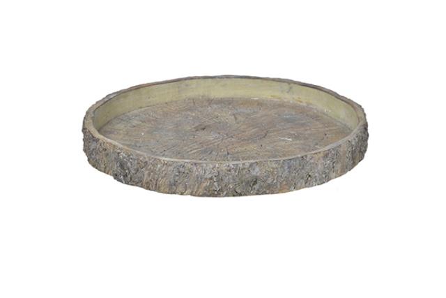 Centerpiece, 18" Faux Wood Plate