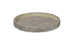 Centerpiece, 18" Faux Wood Plate