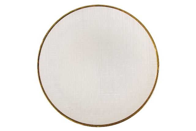 Charger Plate, 13" Glass White Laurel