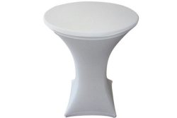 32" Rnd (42"h) White Spandex