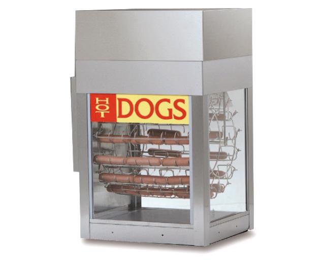 Hot Dog Machine, Rotisserie W/ Bun Warmer