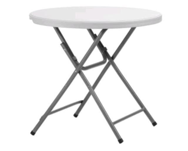 Table, Round 32"x29" High Grey Plastic