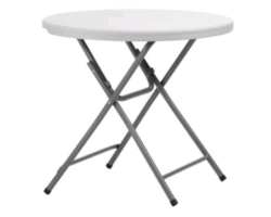 Table, Round 32"x29" High Grey Plastic