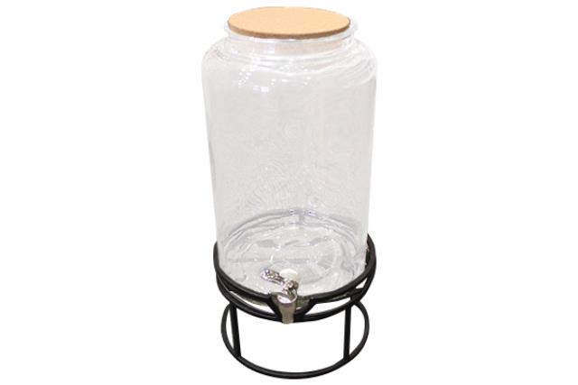 Drink Dispenser, Glass W/ Stand 12 Lt