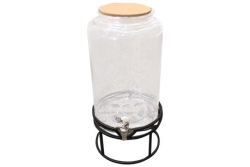 Drink Dispenser, Glass W/ Stand 12 Lt