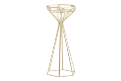 Candleholder, Gold Geo 10"