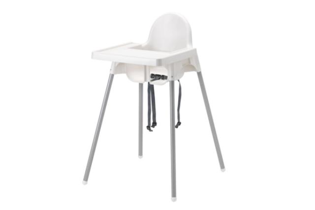 High Chair, White W/ Tray
