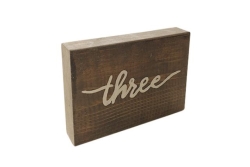 Table Numbers, Wooden Script (Individual)