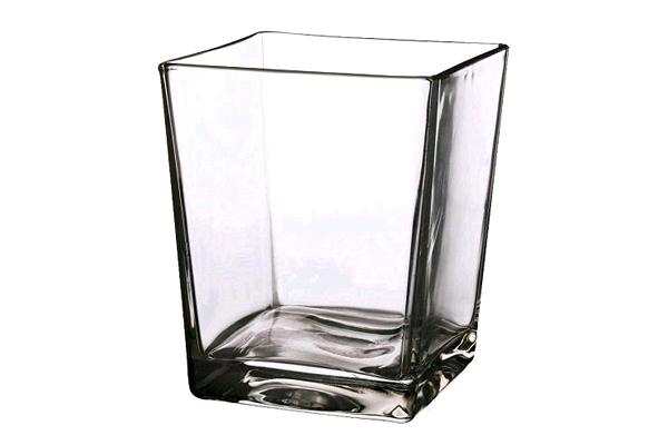 Vase, Square 5.5" X 6.75"h (Taper)