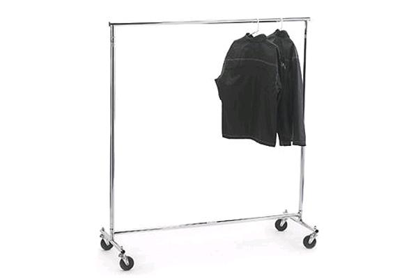 Coat Rack, Rolling Chrome