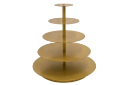 Cupcake Stand, Gold Round