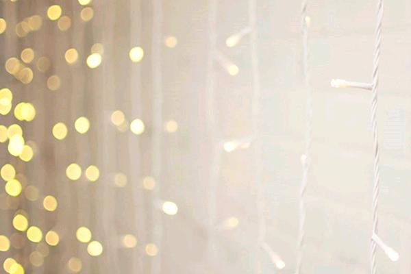 Curtain, Lighted White Wire 16.5'