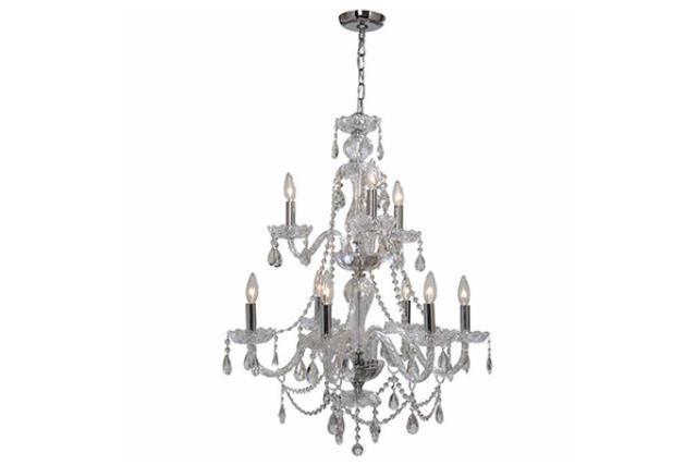 Chandelier, Crystal Tiered