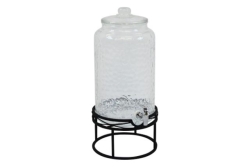 Drink Dispenser, Pebble Glass W/ Stand 12 Lt
