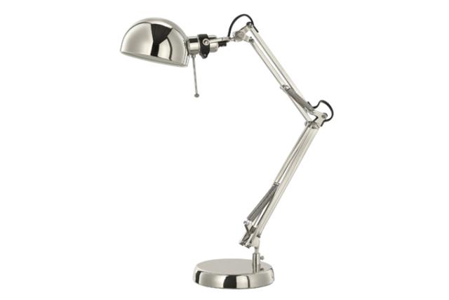 Lamp, Nickel Plated Work 14"