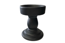 Candleholder, Black Pedestal 4.5"