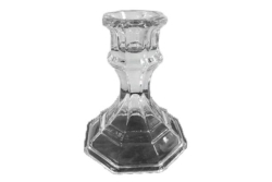 Candleholder, Clear Glass 4"