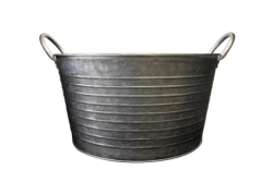 Wash Tub, Round Galvanized