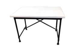 Table, White Top W/ Black Legs (43" X 27")