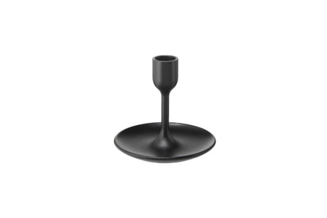 Candlestick Holder, Black 4"