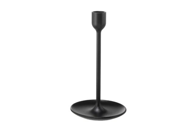 Candlestick Holder, Black 8"