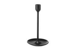 Candlestick Holder, Black 8"