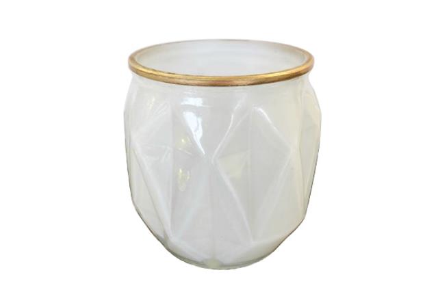 Votive, Frosted Gold Rimmed