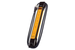 Power Bar, 6 Outlet Black/Yellow