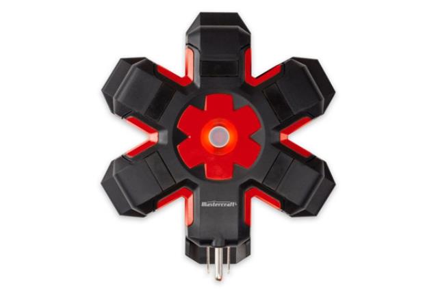 Power Hub, 5 Outlet Black/Red