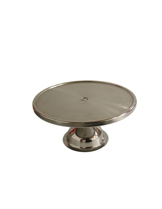 Cake Stand, 8" Distressed Silver