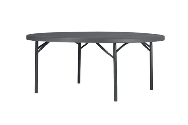 Table, Round 6' D.grey Plastic
