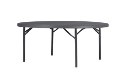 Table, Round 6' D.grey Plastic