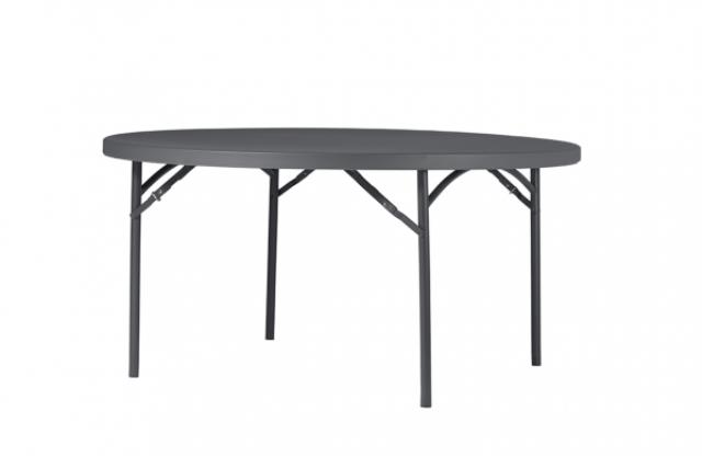 Table, Round 5' D.grey Plastic