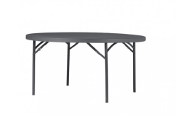 Table, Round 5' D.grey Plastic