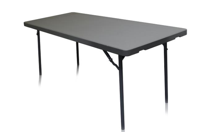 Table, Banquet 6'x30" D.grey Plastic