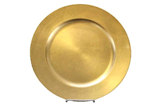 Charger Plate, 13" Gold Acrylic
