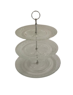 Tray, 3-tier Glass Vintage